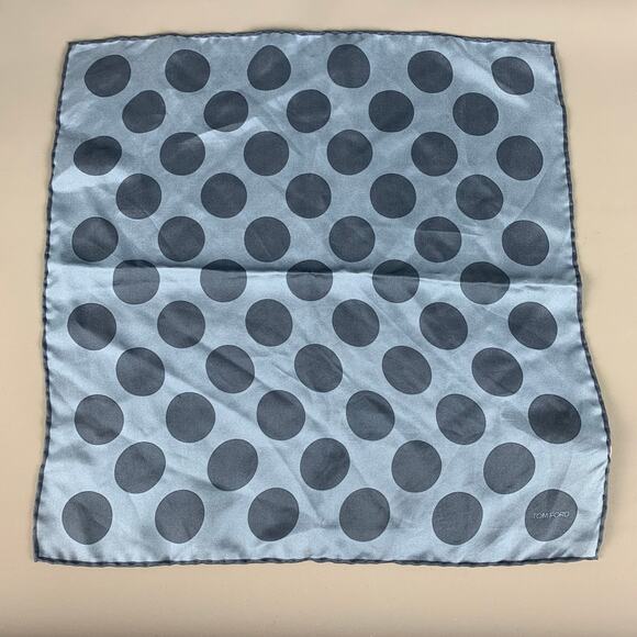 TOM FORD Blue Grey Dots Silk Tie - Picture 1 of 5